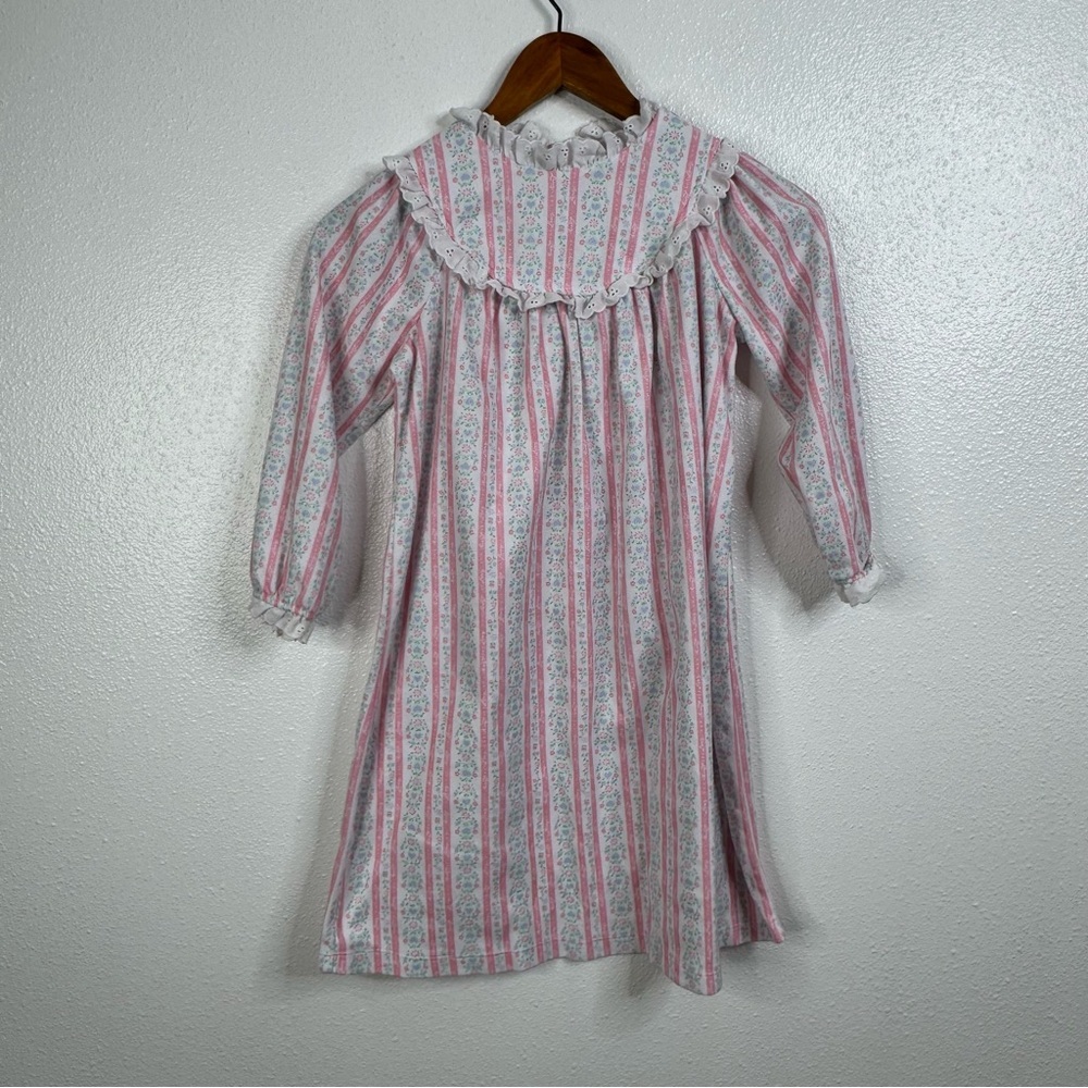 Lanz of Salzburg Little Girls Striped Floral Long Sleeve Nightgown Size Xsmall‎